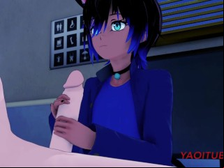 Yaoi 3d - Nekoboy Footjob With An Increment Of Handjob Far Foxboy